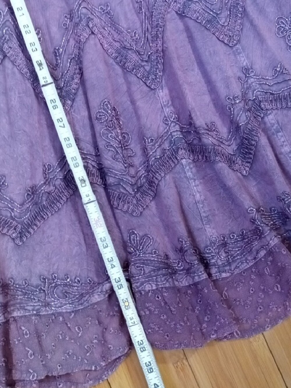 Sakkas Lavender-Purple Sundress w/Embroidery Detailing. Size S/M - Picture 12 of 14